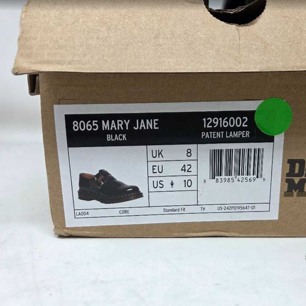 New women's US 10 EU 42 Dr. Martens 8065 Mary Jane black patent leather shoes - Picture 3 of 12